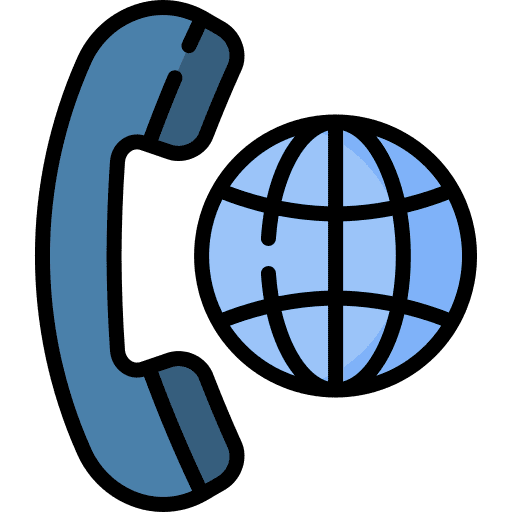International call commerce planet world icon