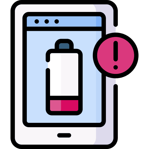 Low battery battery low battery mobile phone icon