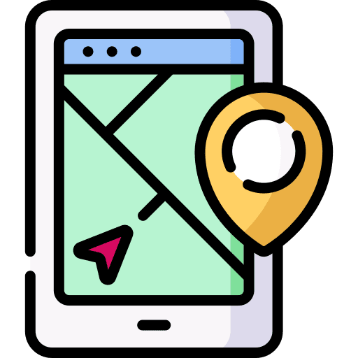 Map smartphone maps and location gps navigation icon