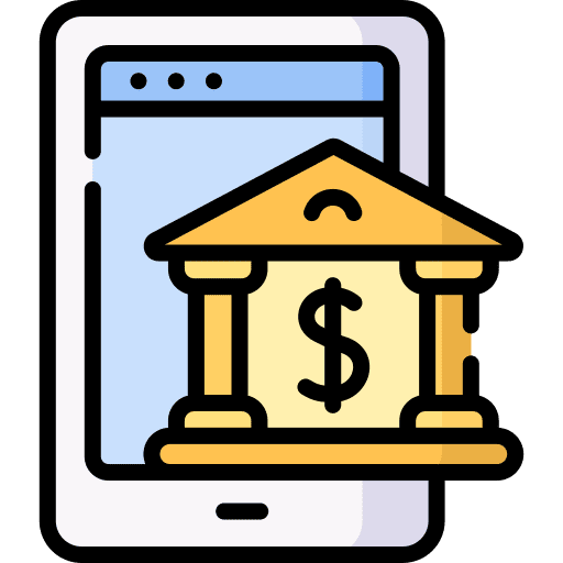 Online banking dollar business and finance online banking icon