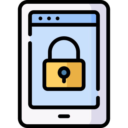 Padlock secure security protection icon
