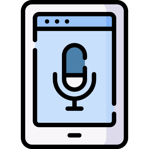 Voice record mobile phone app cellphone icon