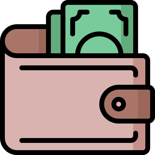 Wallet business and finance holder wallet icon