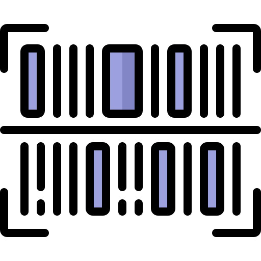 Barcode horizontal products commerce and shopping icon