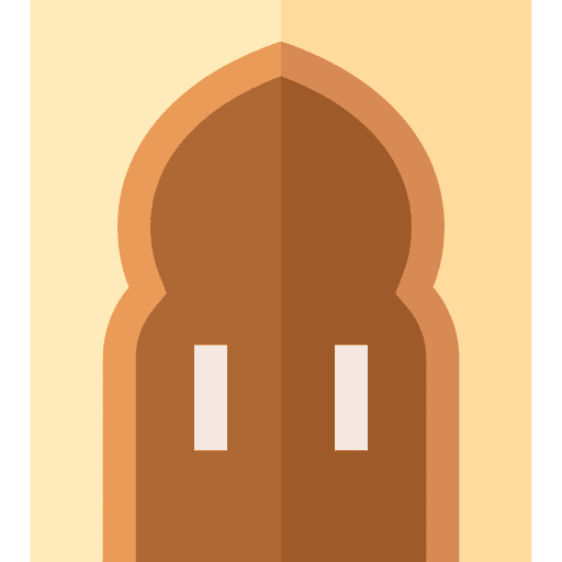 Door mosque architecture and city building icon