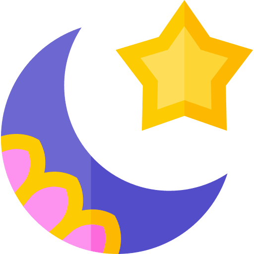 Moon islamic star symbol icon