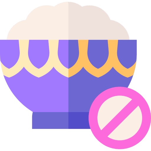 Fasting sign forbidden no food icon