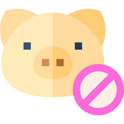 No pork cultures sacred forbidden icon