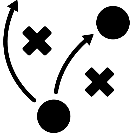 Soccer tactics sketch soccer plan planning icon