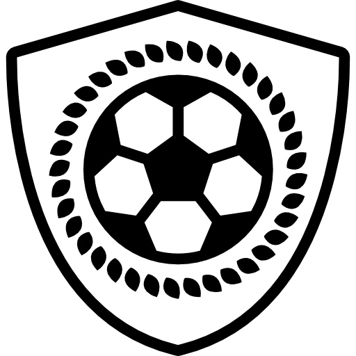 Soccer ball on a shield sport sportive ball icon
