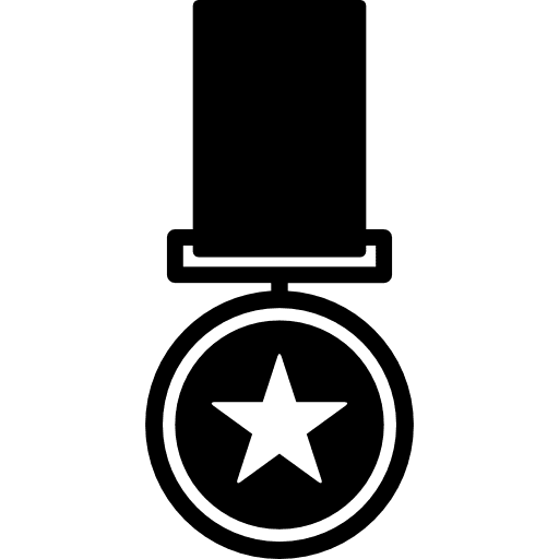 Sportive medal with a star medals star sportive icon