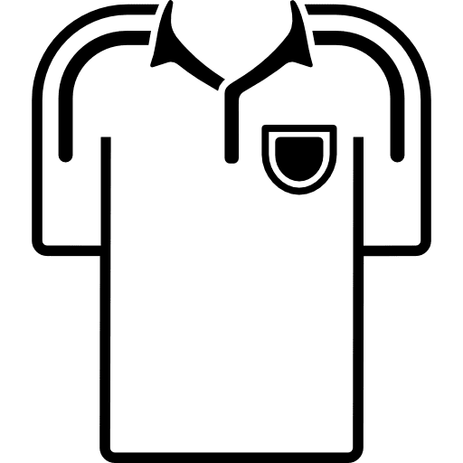 T shirt of soccer player front shirt frontal view sportive icon