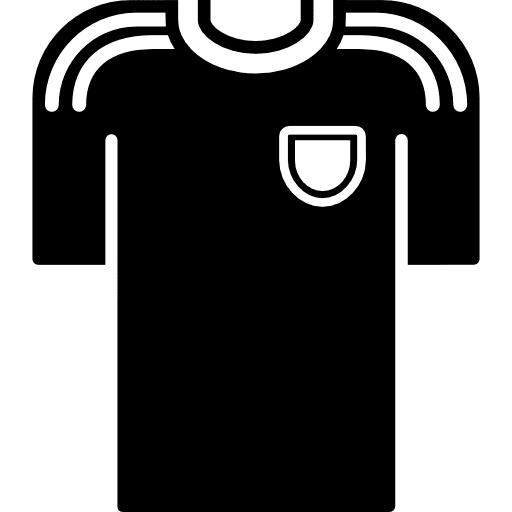 Black t shirt of a soccer player t-shirts dark soccer player icon