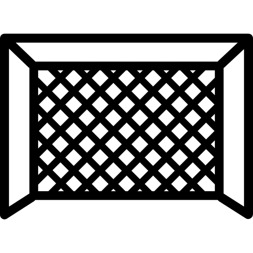 Soccer arch frontal view goal front play football icon