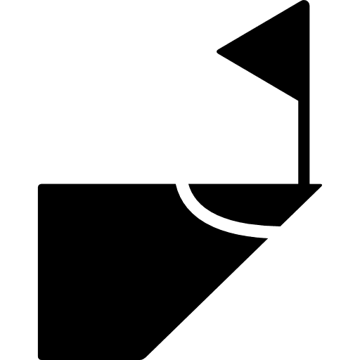 Soccer field corner with flag sports field corner icon