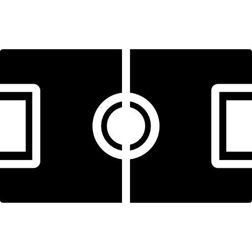 Soccer field top view field play football sportive icon