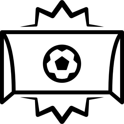 Soccer goal ball entrance centered in arch arch goals entering icon