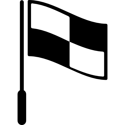 Sportive checkered flag tool flag sport symbol icon