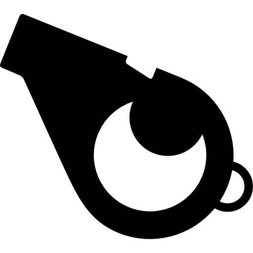 Whistle soccer attention sound icon