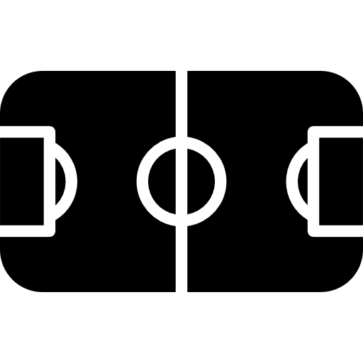 Dark rounded soccer field top view soccer play football sports icon