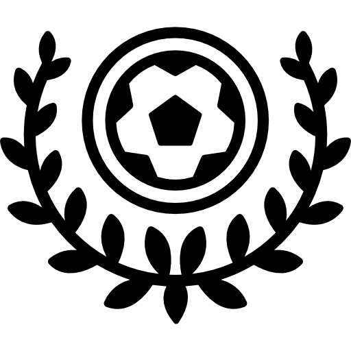 Football symbol with ball and wrenches with leaves ball symbolic symbol icon