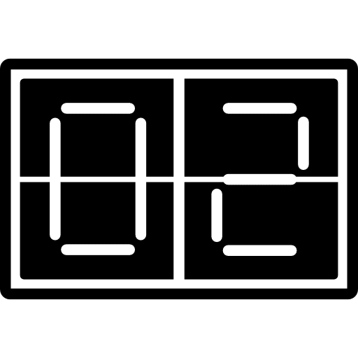 Scores sports numbers results icon