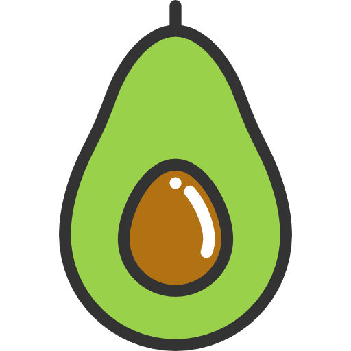 Avocado food healthy food diet icon