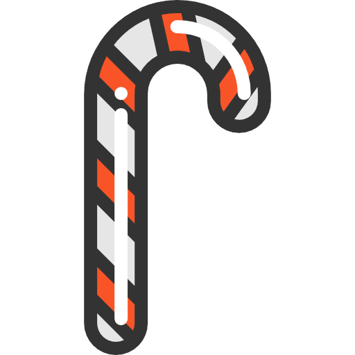 Candy cane decoration candy dessert icon