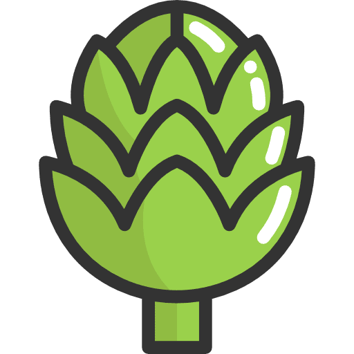 Artichoke vegan healthy food organic icon