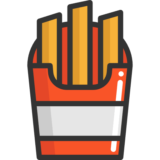 French fries food french fries food and restaurant icon