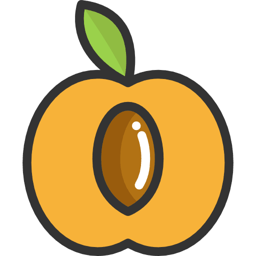 Peach fruit organic peach icon