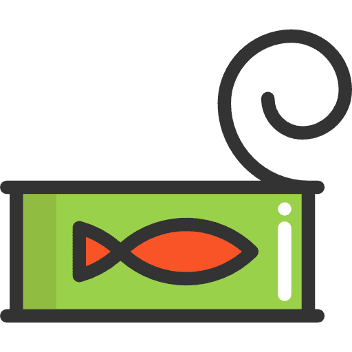 Sardine food container can icon