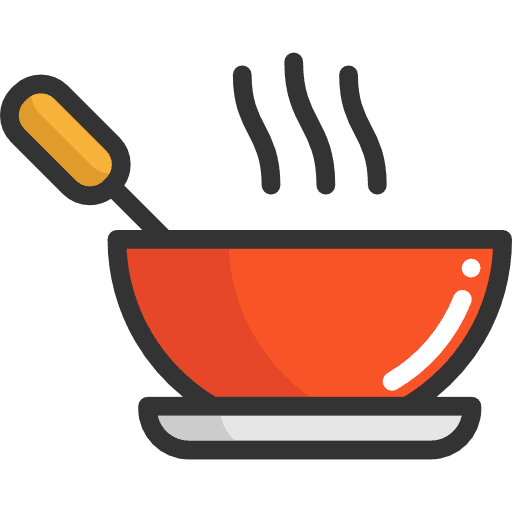 Soup hot drink food and restaurant healthy food icon