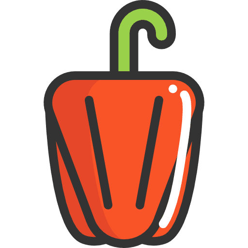 Bell pepper organic diet healthy food icon