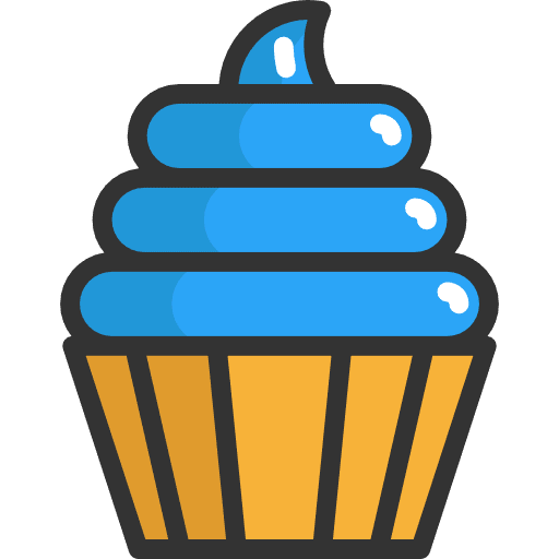 Cupcake dessert muffin food icon