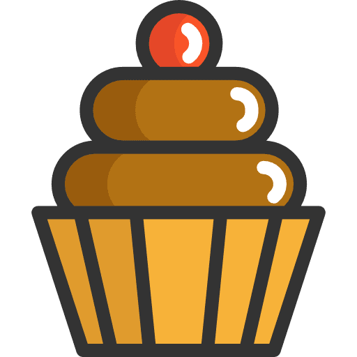 Cupcake food dessert bakery icon