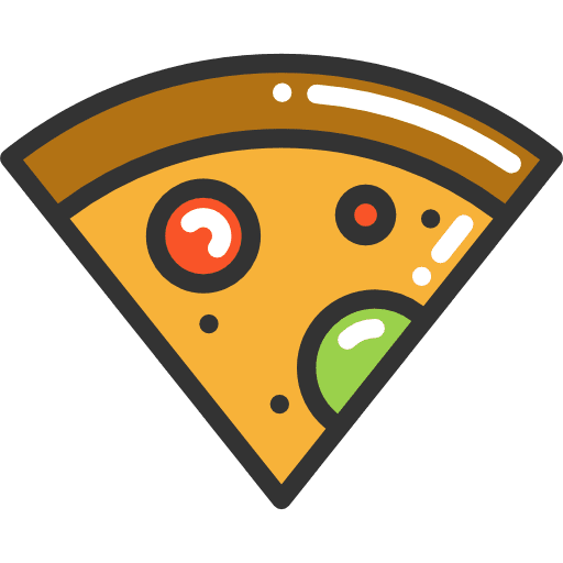 Pizza junk food fast food italian food icon