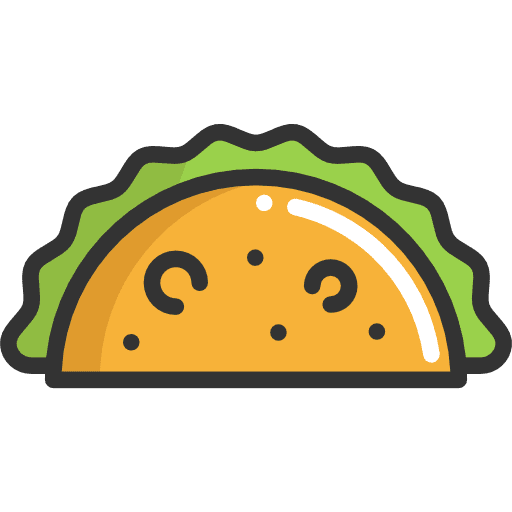 Taco fast food snack food and restaurant icon