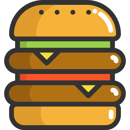 Burger food and restaurant hamburger food icon
