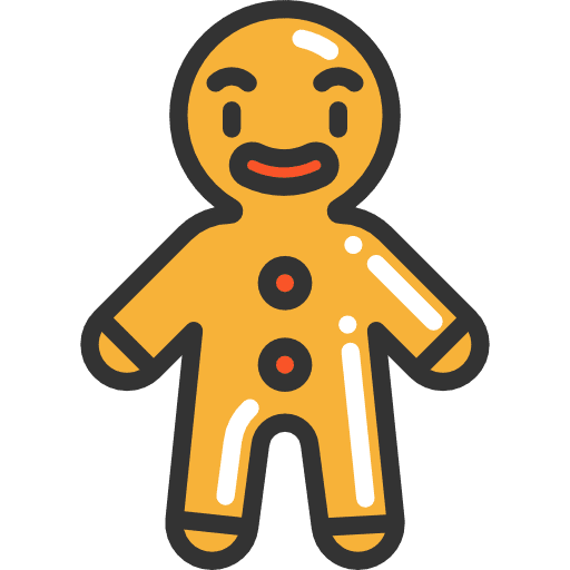 Gingerbread man dessert gingerbread sweet icon