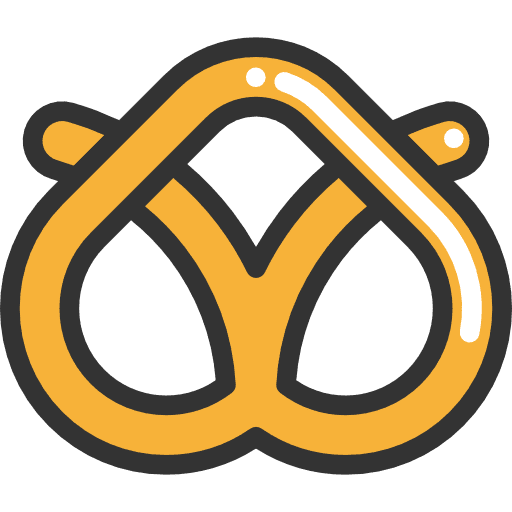 Pretzel pretzel powdered sugar pastry icon