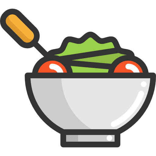 Salad food and restaurant healthy food vegetarian icon
