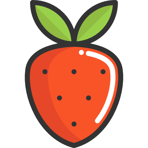 Strawberry organic vegan diet icon