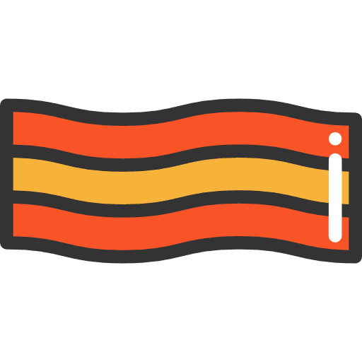 Bacon barbecue grilled food and restaurant icon