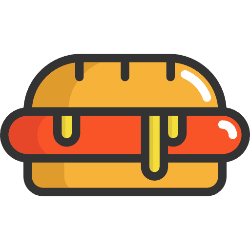 Hot dog junk food hot dog sausage icon