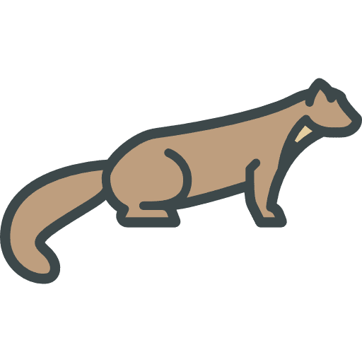 Marten zoo animals wild life icon
