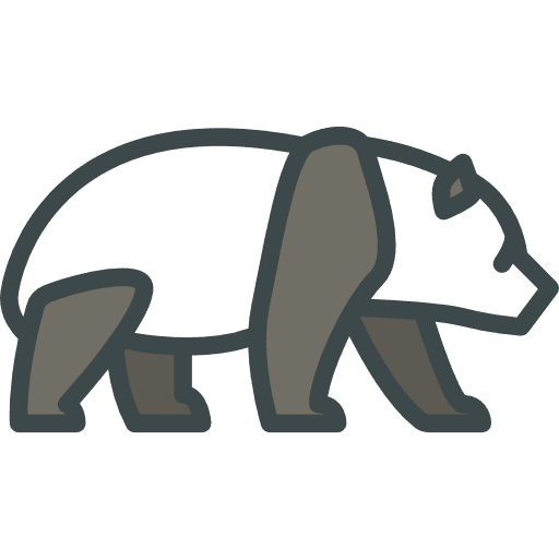 Panda bear wild life zoo icon Panda bear wild life zoo icon
