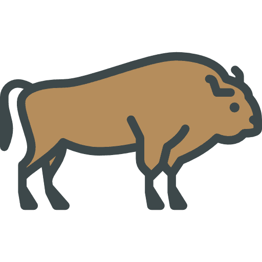 Bison animal kingdom zoo animals icon Bison animal kingdom zoo animals icon
