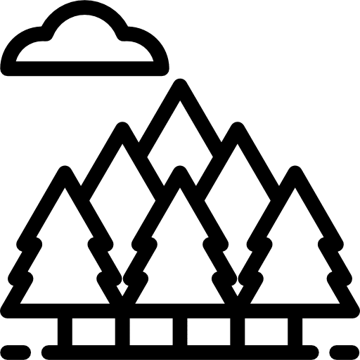 Forest clouds woods forest icon