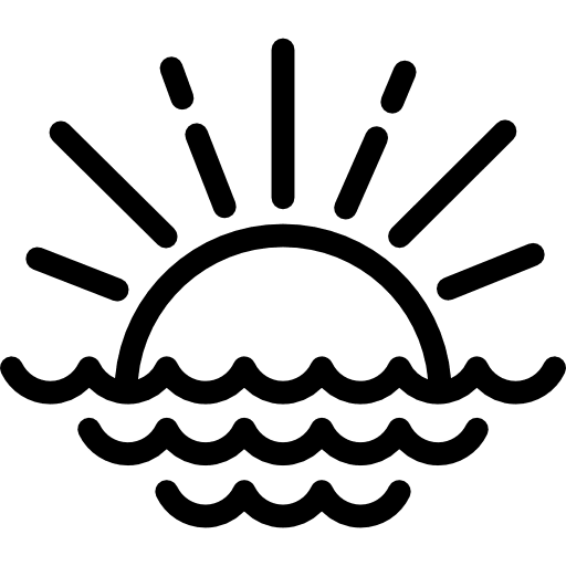 Sunset down arrow sun sunlight icon